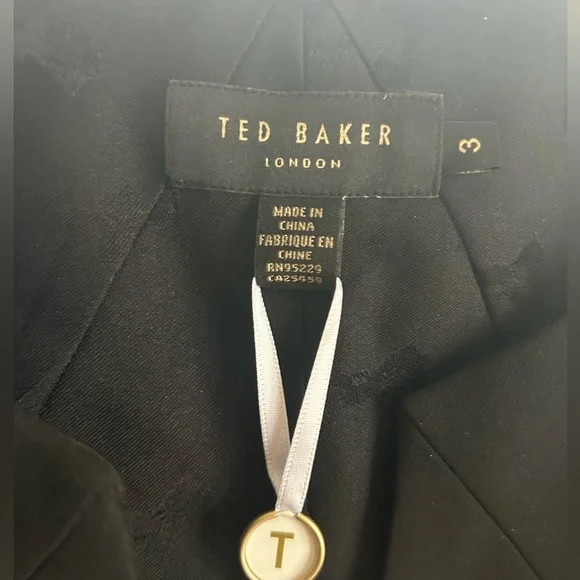 Ted Baker Architectural Black Pencil NWT Dress Size 8 - Picture 3 of 10